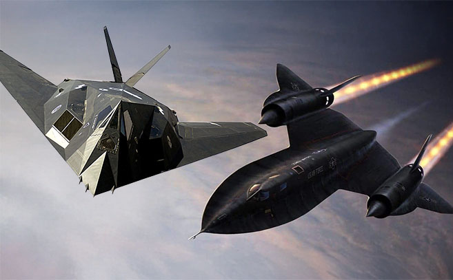 El F117 y el SR71 son dos aviones desarrollados en el Área 51