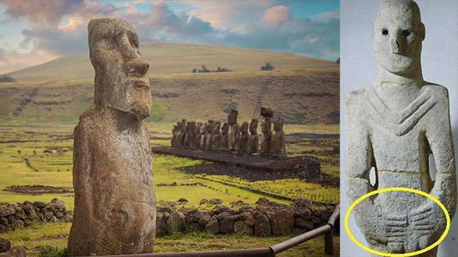 Figuras separadas por océanos conservan la misma posición