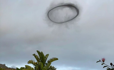Una impactante imagen del círculo aparecido en La Palma