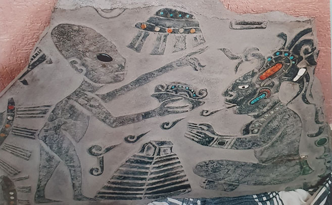 Las piedras de Ojuelos muestran aliens y mayas conviviendo (Cortesia JJ Benítez)