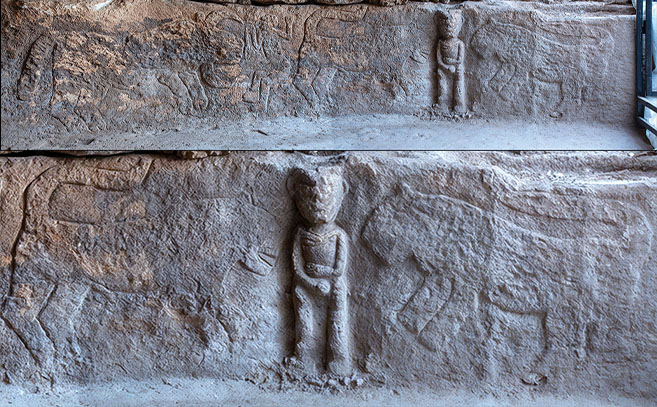 Arriba, relieve completo de Sayburç y un detalle debajo (Foto Fotografía B Kösker)