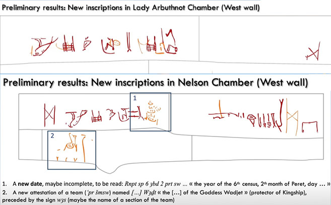Grafitis localizados en las cámaras de descarga 3 y 4 gracias a los escáneres 3D Grafitis localizados en las cámaras de descarga 3 y 4 gracias a los escáneres 3D