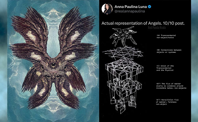 Representación de un Serafín y la respuesta de Anna Paulina Luna