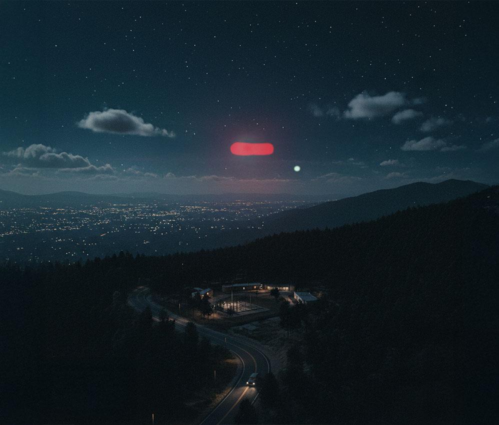 Recreación del avistamiento del presidente Luis Echevarría