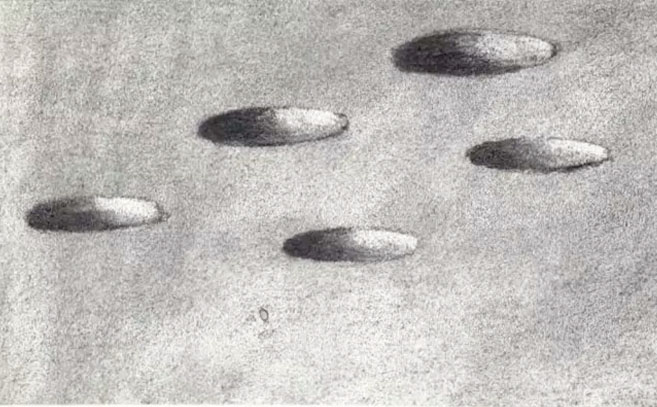 Un dibujo del avistamiento