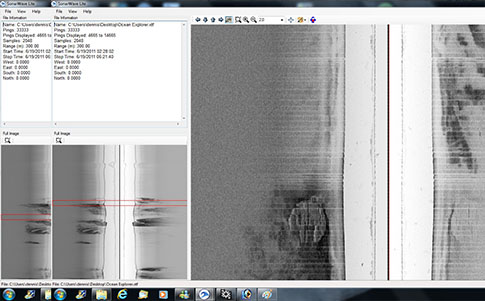 Lecturas del sonar en el Báltico