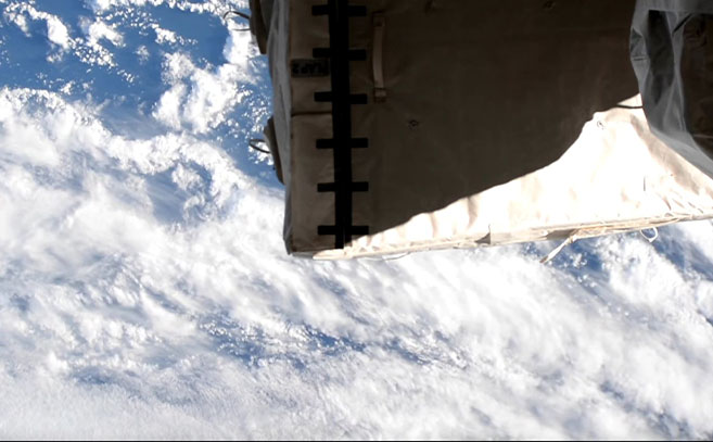 Este panel es el que habría ocultado parcialmente el ovni desde la ISS