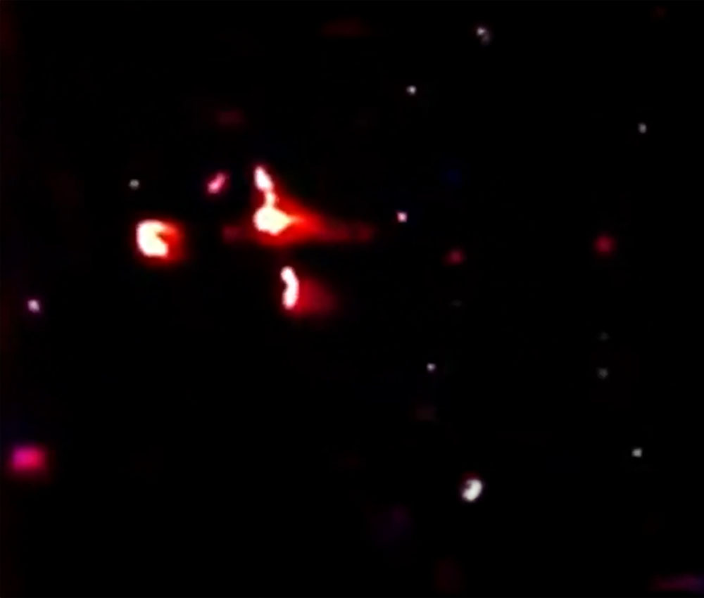 Detalle de las luces grabadas desde la ISS