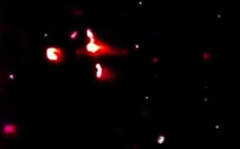 Detalle de las luces grabadas desde la ISS