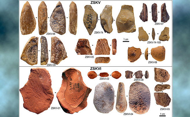 Piezas arqueológicas de ocre de Crimea Piezas arqueológicas de ocre de Crimea