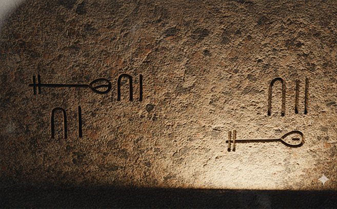 En la Cámara de Campbell, algunos números egipcios se pintaron de izquierda a derecha cuando en hierático es al revés En la Cámara de Campbell, algunos números egipcios se pintaron de izquierda a derecha cuando en hierático es al revés