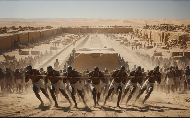 La arquerología oficial sostiene que para elevar las piedras se emplearon rampas La arquerología oficial sostiene que para elevar las piedras se emplearon rampas