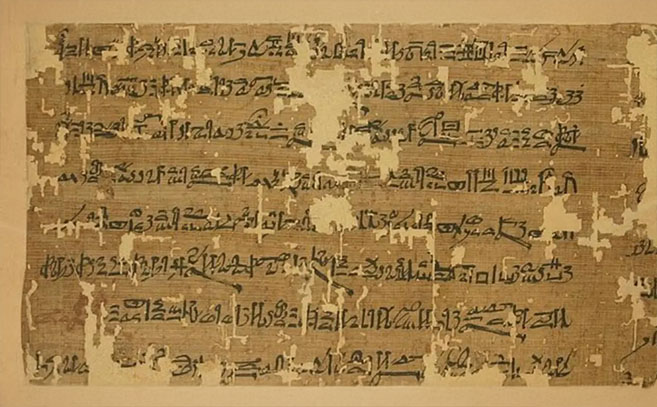 Papiro Anastasi I, conservado en el Museo Británico Papiro Anastasi I, conservado en el Museo Británico