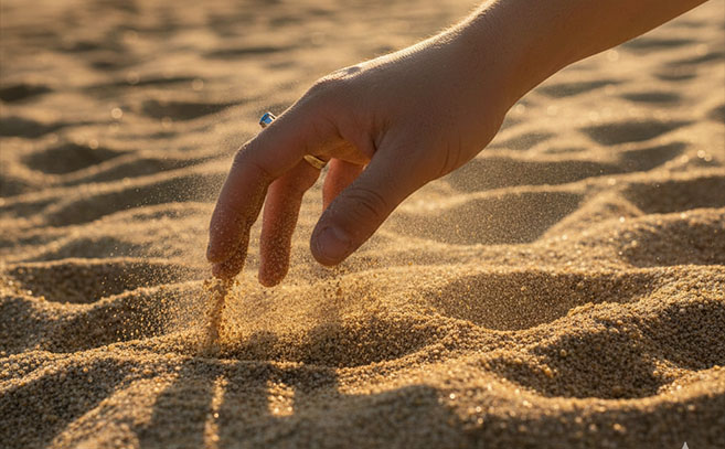 Se detectaron objetos enterrados en la arena antes de ser tocados Se detectaron objetos enterrados en la arena antes de ser tocados