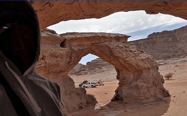 Paisaje de arcos en el área de Tadrart