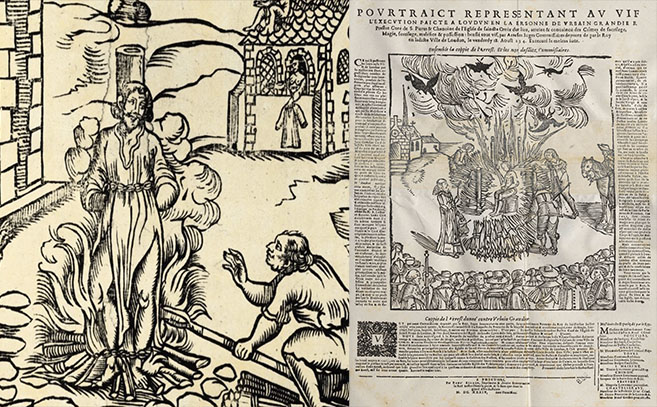 Grandier fue declarado culpable y fue condenado a morir en la hoguera Grandier fue declarado culpable y fue condenado a morir en la hoguera