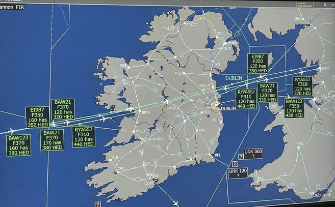 Control de vuelo en Irlanda