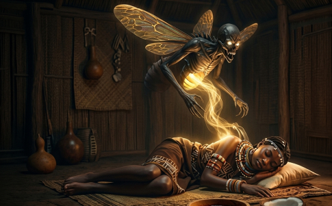 Una recreación del Adze, mítico monstruo africano cuyo temor surgió a partir de la colonización