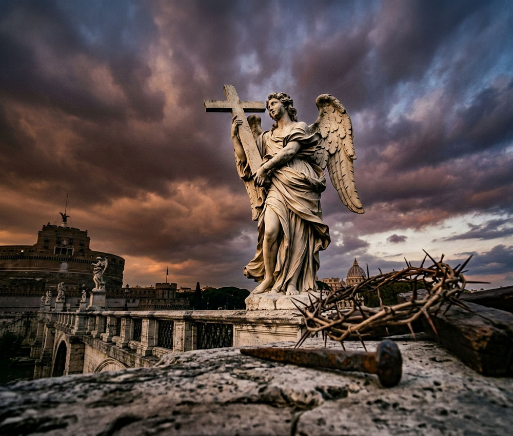 El Puente de los Suspiros Sagrados con uno de los ángeles de Bernini que nos ayuda a encontrar el rastro de la Pasión
