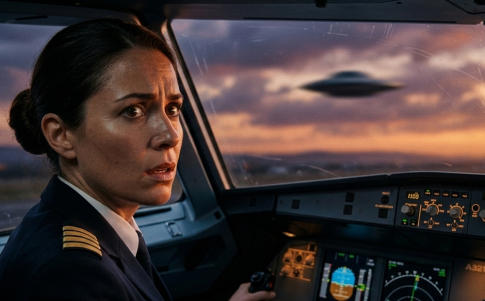 Recreación con IA de la aproximación del American Airlines que protagonizó el incidente ovni