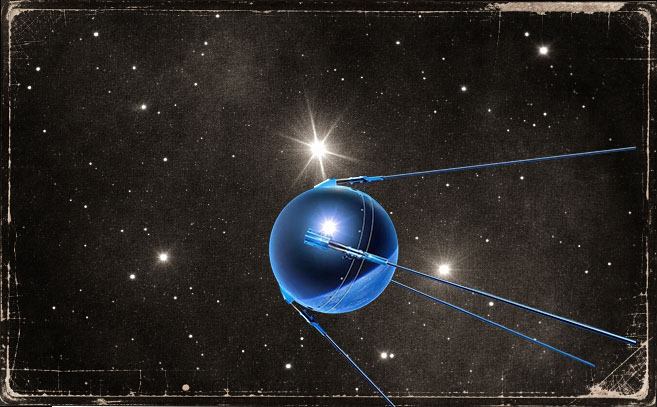 El primer satélite humano es de 1957, ¿qué reflejaba antes la luz en el espacio?