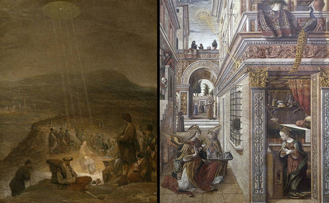 Otros dos clásicos de la pintura con ovnis Otros dos clásicos de la pintura con ovnis