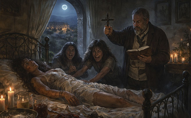 Una recreación del exorcismo Una recreación del exorcismo