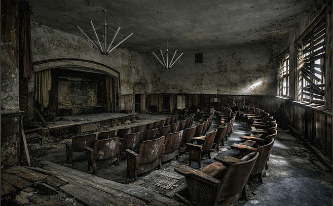 Una imagen del viejo teatro del hospital