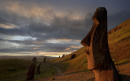 Un icónico moai de Isla de Pascua