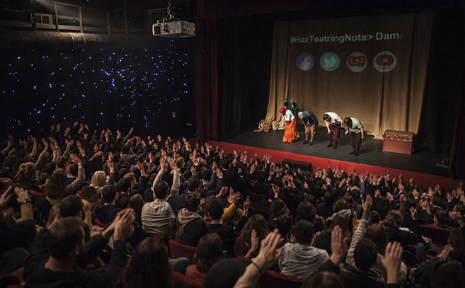 Una de las funciones en el teatro