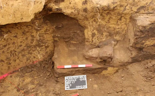 Otra imagen del yacimiento hallado en Reinstedt, en el centro de Alemania Otra imagen del yacimiento hallado en Reinstedt, en el centro de Alemania
