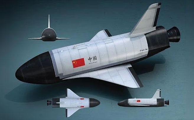 Representación digital del diseño del avión espacial chino