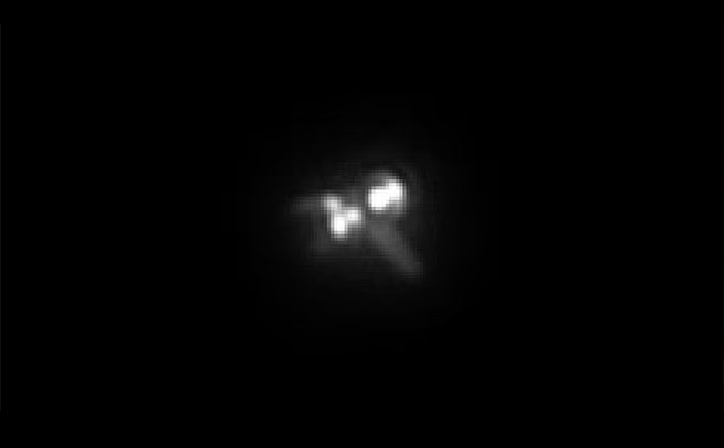 Objeto liberado desde el avión espacial chino Foto cortesía Felix Schöfbänker