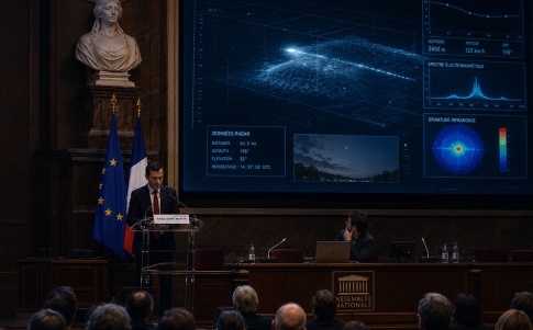 El fenómeno ovni se ha debatido en la Asamblea Nacional francesa (Imagen IA) 