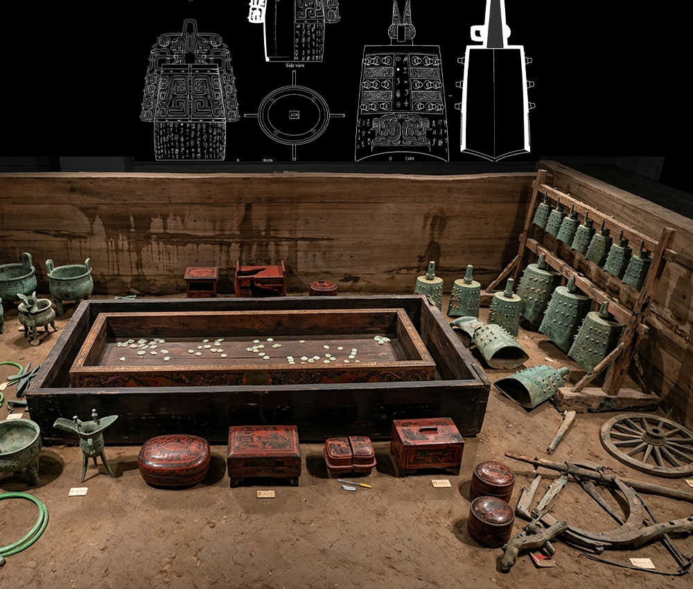 Una tumba china de 2.600 años de antigüedad tenía docenas de artefactos de bronce desactivados