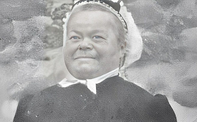 Angélique Cottin, que se convirtió en la señora Desiles, durante su encuentro con Henri Louatron ©Musée du filet Angélique Cottin, que se convirtió en la señora Desiles, durante su encuentro con Henri Louatron ©Musée du filet