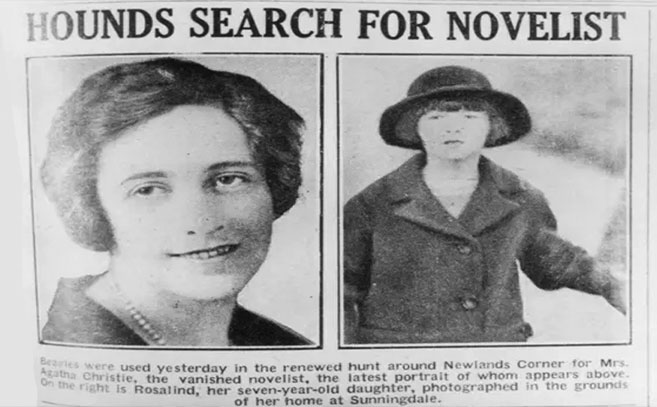 Sabuesos buscan a la novelista, se lee en el titular Sabuesos buscan a la novelista, se lee en el titular