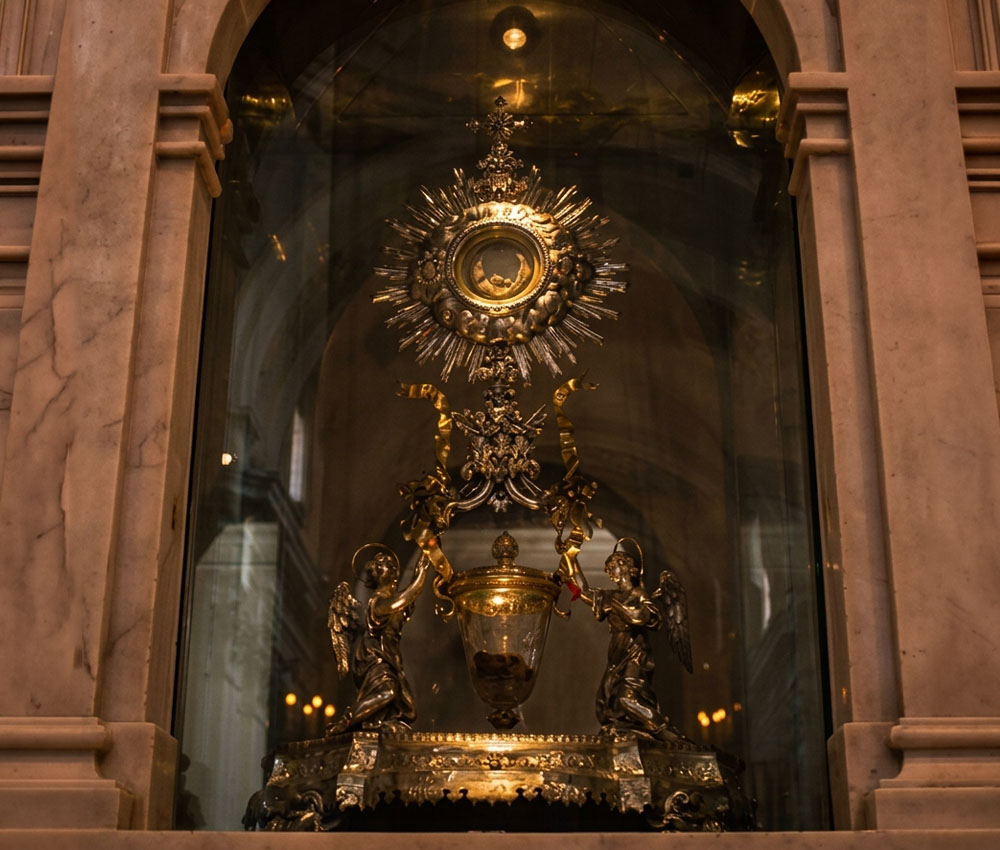 El milagro Eucarístico de Lanciano en el Santuario de San Francisco
