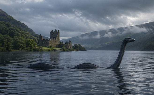 Una recreación de Nessie Una recreación de Nessie