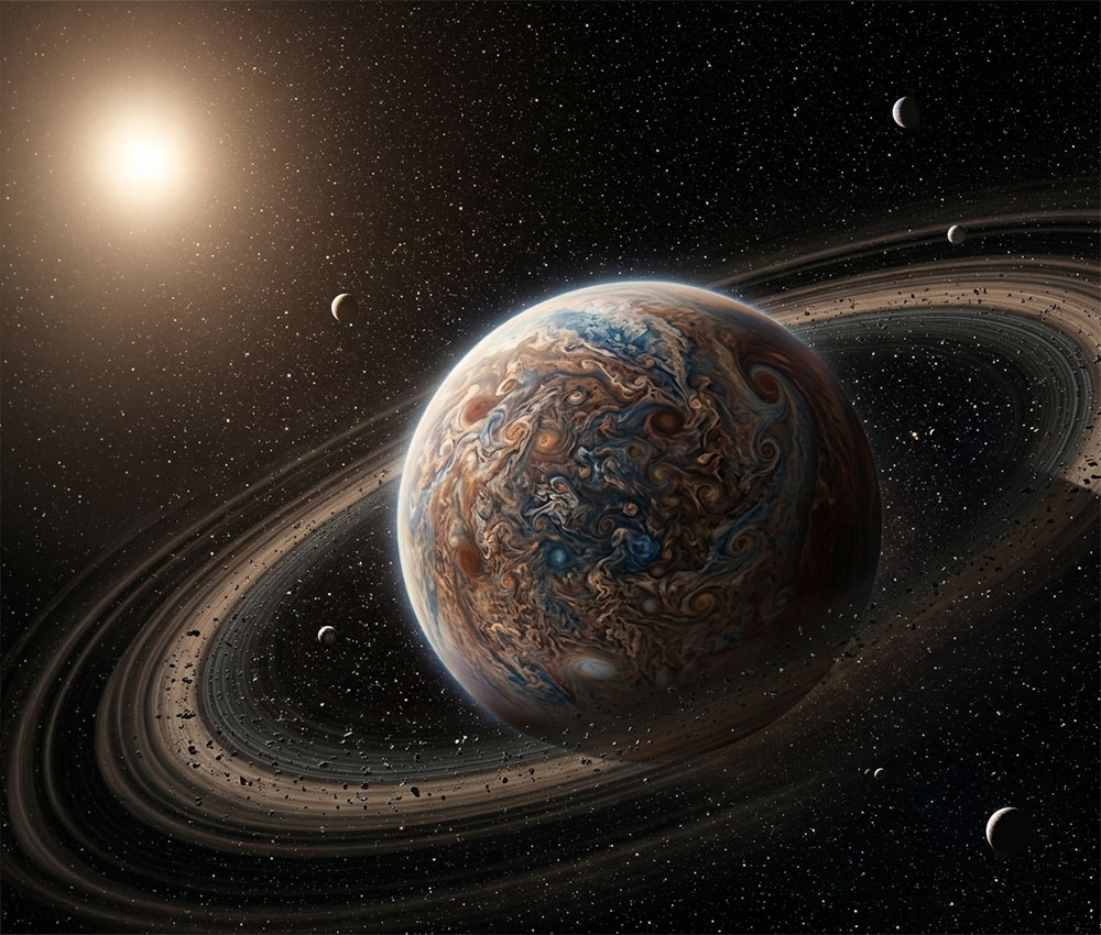Una recreación del gigante gaseoso joven Beta Pictoris b