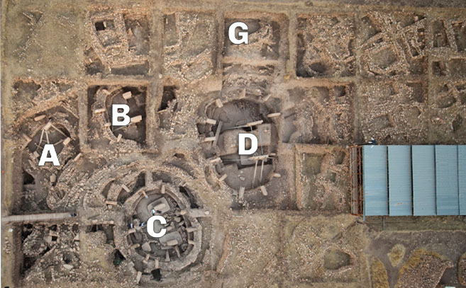 Plano de los edificios del yacimiento de Göibekly Tepe