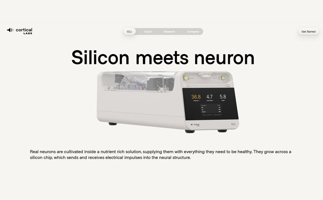 Página web de Cortical Labs Página web de Cortical Labs