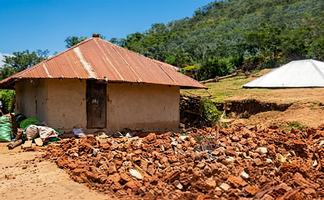 Así quedó la cocina, completamente destruida Así quedó la cocina, completamente destruida