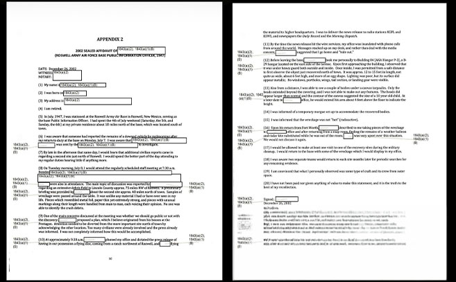 El Apendice 2 recoge la declaración de Walter Haut sobre el inicidente Roswell El Apendice 2 recoge la declaración de Walter Haut sobre el inicidente Roswell